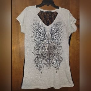Angels & Diamonds Short Sleeve shirt from Buckle with Rhinestones